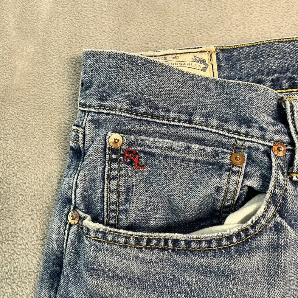 Vintage Polo Ralph Lauren Hampton Straight Jeans Mens 36x30 Blue Denim Western